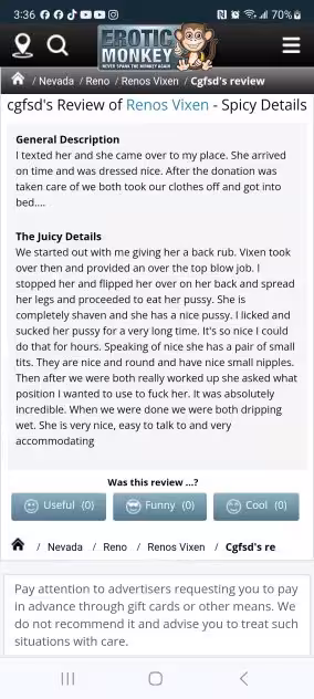 Escort RenosVixen in Reno, NV